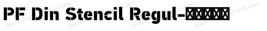 PF Din Stencil Regul字体转换